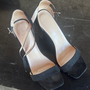 a new day Black Strappy Block Heels